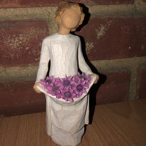 Willow Tree Figurine - With Purple Flowers